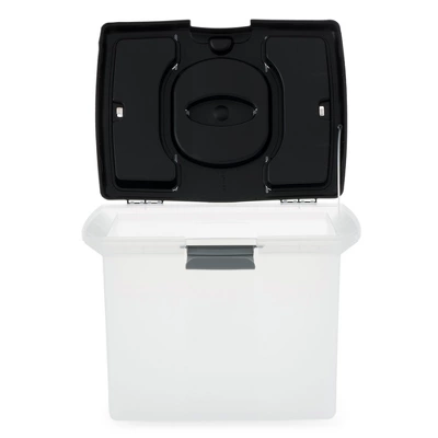 Gracious Living Portable Stackable File Storage Caddy W/ Comfort Grip Handles And Accessory Compartment, For Letter Size Hanging File Folders - Image 3