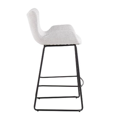 Set Of 2 Tara Contemporary Counter Height Barstools - LumiSource - Image 2