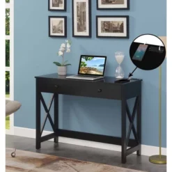 42" Oxford Desk With Charging Station - Breighton Home