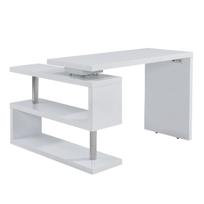 Yaminah Multifunctional Corner/L Desk White - Aiden Lane - Image 4