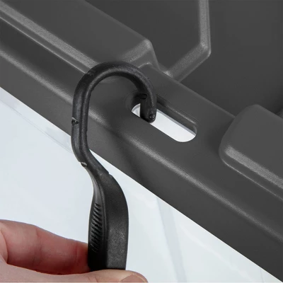 Sterilite 160 Quart Latching Stackable Bedroom Closet Playroom Wheeled Storage Box Container Bin With Gray Lid And Clear Sides - Image 4