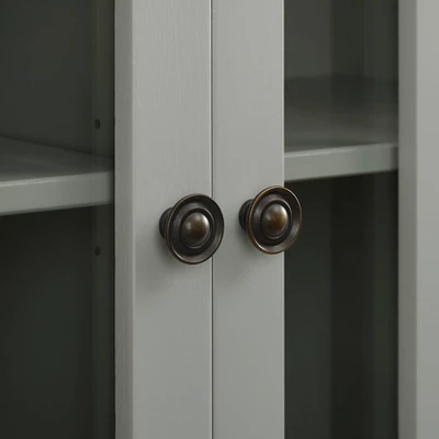 Largo Double Door Cabinet Gray - Linon - Image 11