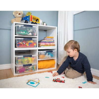 Rubbermaid Cleverstore Home Office Organization 16 Quart Latching Stackable Plastic Storage Tote Container With Lid , Clear (12 Pack) - Image 5