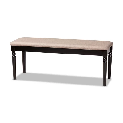 Giovanni Fabric Upholstered And Wood Dining Bench - Baxton Studio - Image 7