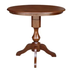 36" Opal Round Top Pedestal Table Counter Height Espresso - International Concepts