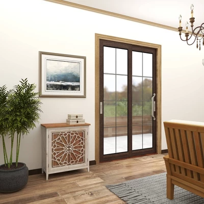 Natural Geometric Patterned Wood Cabinet Brown - Olivia & May - Image 13