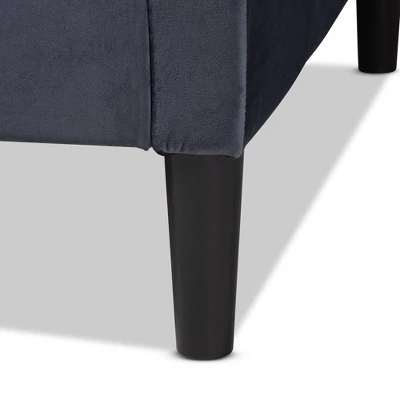 Cora Velvet Fabric Upholstered And Wood Daybed - Baxton Studio - Image 5