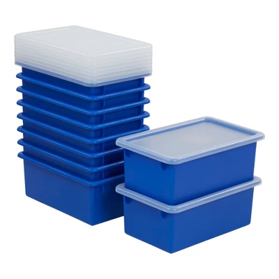 ECR4Kids Cubby Storage Bin With Non-Snap Lid, Plastic Conatiner, 10-Pack - Image 10