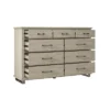 64" Dresser With 9 Drawers Beige - Accent Furniture