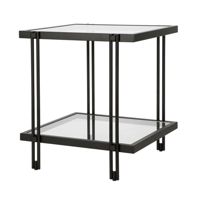 Metal Side Table In Black - Henn&Hart - Image 3