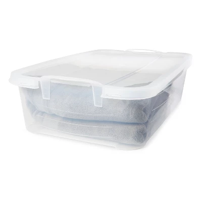 Life Story Clear Stackable Closet & Storage Box 34 Quart Containers, (12 Pack) - Image 4
