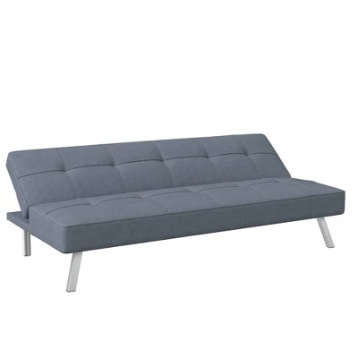 Colette Convertible Futon Sofa Bed Light Gray - Serta - Image 3