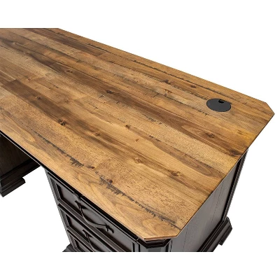 Sonoma Double Pedestal Desk Brown - Martin Furniture - Image 8