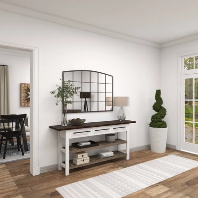 Farmhouse Wood Rectangle Console Table White - Olivia & May - Image 19