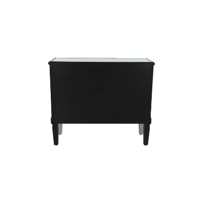 Glam Mirrored Rectangular Storage Cabinet Silver - Olivia & May - Image 2