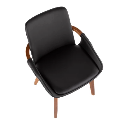 Cosmo Mid-Century Modern Chair Black/Walnut - LumiSource - Image 6