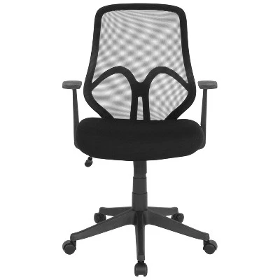 Flash Furniture Salerno Series High Back Black Mesh Office Chair With Arms - Image 4