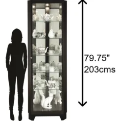 Howard Miller 680631 Howard Miller Melissa Iv Curio Cabinet 680631 Black Satin