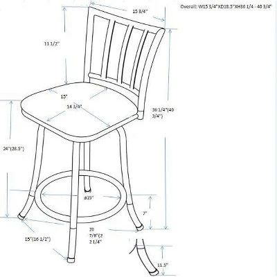 Robinson Adjustable Counter Height Barstool - Holli Furniture - Image 7