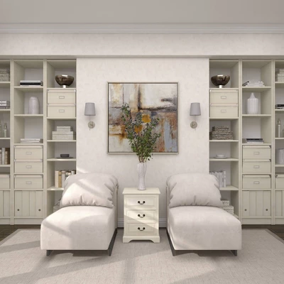 Wood 3 Stack Nightstand Antique Ivory - Olivia & May - Image 10