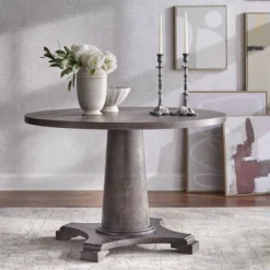 Ariane Round Dining Table Gray - Angelo:HOME
