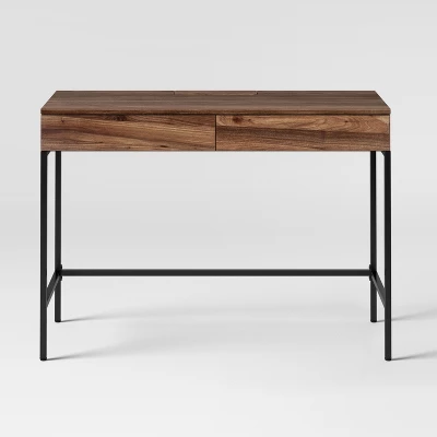 Loring Wood Writing Desk With Drawers And Charging Station - Threshold⢠- Image 9