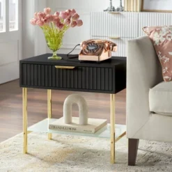 Valen Channel Front End Table With Drawer - Lifestorey