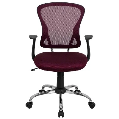Flash Furniture Mid-Back Mesh Swivel Task Office Chair With Chrome Base And Arms - Image 8