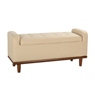 Edgaro Upholstered Storage Bench For Bedroom| ARTFUL LIVING DESIGN - Image 2