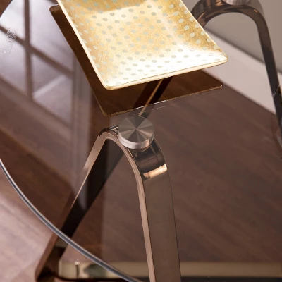 Tainbin Round End Table Champagne - Aiden Lane - Image 3