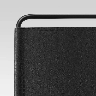 Ward Sling Metal Counter Height Barstool Black Faux Leather - Threshold⢠- Image 4