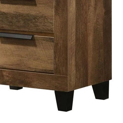 22" Morales Nightstand Rustic Oak Finish - Acme Furniture - Image 2