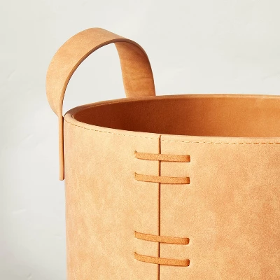 Faux Leather Storage Bin Camel Brown - Hearth & Hand™ With Magnolia - Image 3