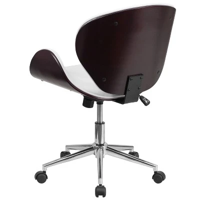 Merrick Lane Office Chair Mid-Back Ergonomic Executive Swivel Office Chair With Tilt-Lock And Tilt Tension Controls - Image 5