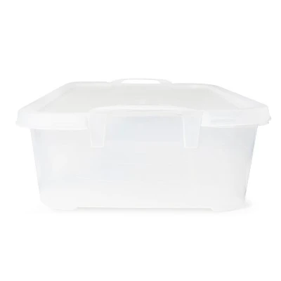 Life Story Clear Stackable Closet & Storage Box 34 Quart Containers, (12 Pack)
