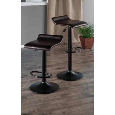 Cora Round Bar Height Dining Set With 2 Swivel Stools Wood/Black - Winsome - Image 5