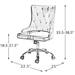 Lisa Computer Task Chair Swivel Height-adjustable Desk Chair With Tufted Back Mordern Office Chair | Karat Home