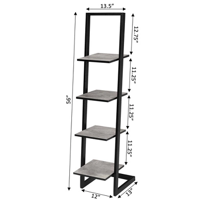 56" Designs2Go 4 Tier Ladder Bookshelf - Breighton Home - Image 3