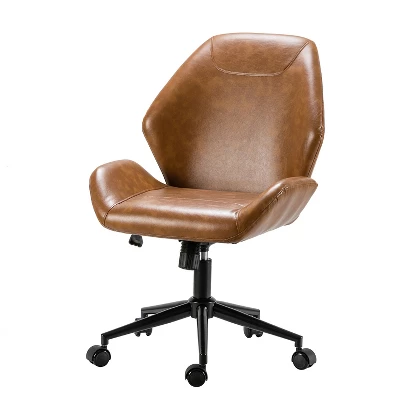 Juli Mid-Back Vegan Leather Office Task Chair With Adjustable Height Home Task Chair | Karat Home - Image 14