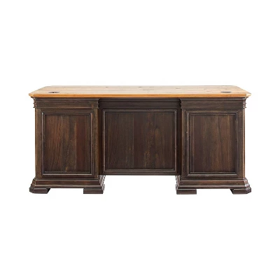 Sonoma Double Pedestal Desk Brown - Martin Furniture - Image 2