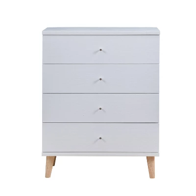 Retreat Mid-Century 4 Drawer Chest White - MiBasics - Image 4