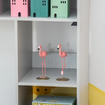 HOMCOM 47" Kids Reading Nook Organizer, Freestanding 15-Cubby Bookcase Storage Cabinet With Cushioned Seat For Toys, Books, Clothes - Image 5