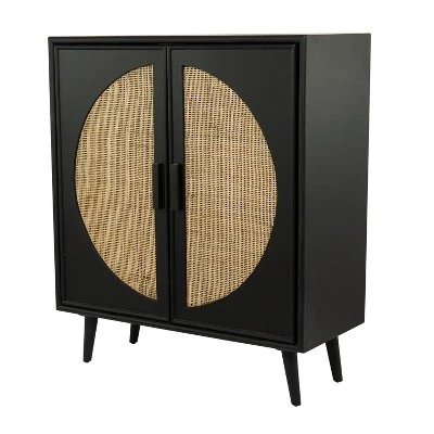 Bohemian Wood Cabinet Black - Olivia & May - Image 4