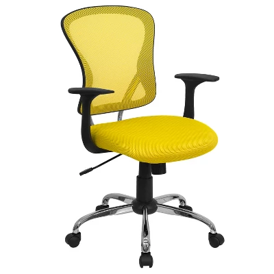 Flash Furniture Mid-Back Mesh Swivel Task Office Chair With Chrome Base And Arms - Image 11