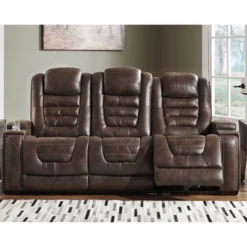 Game Zone Power Recliner Sofa With Adjustable Headrest Bark - Signature Design By Ashley