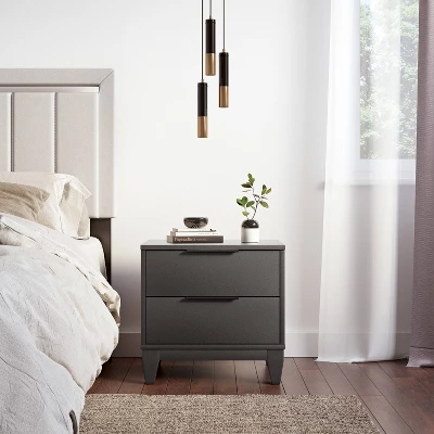 Mackay 2 Drawer Easy Glide Modern Nightstand - Boyd Sleep Eco Dream - Image 4