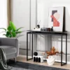 Costway Console Entrance Couch Table Narrow Faux Marble Top For Living Room, Hallway