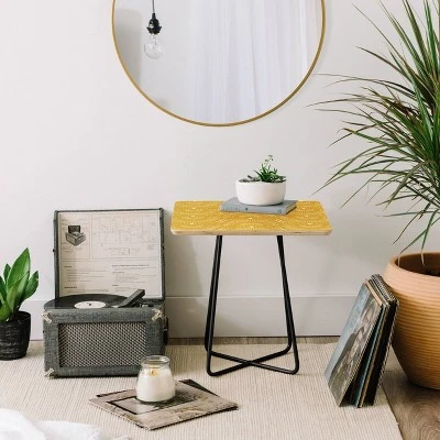 Heather Dutton Rise And Shine Side Table Yellow/Black - Deny Designs - Image 3