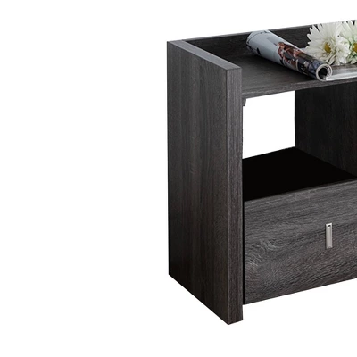 Wooden Shoe Bench With 3 Shelves Gray - Benzara