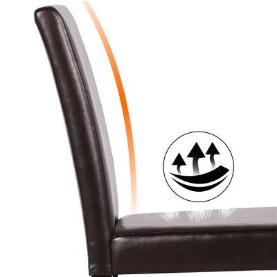 Yaheetech 4pcs High Back Padded Dining Chairs With Wood Legs For Home Restaurants - Image 6